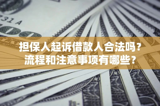 北京担保人起诉借款人合法吗？流程和注意事项有哪些？