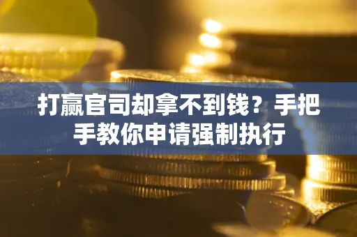 北京打赢官司却拿不到钱？手把手教你申请强制执行